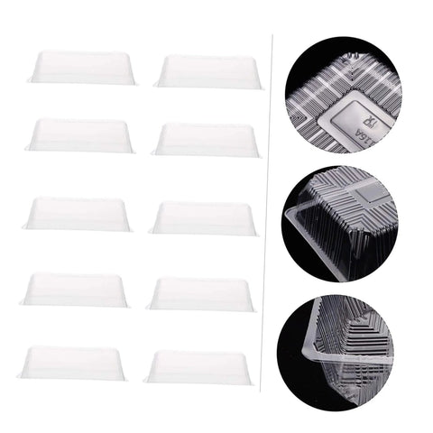 10 Piece Silicone Mold Covers For Handmade Jewelry And DIY Projects Dustproof Shield Plastic Protective Covers display in grid layout
