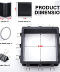 Adjustable Silicone Mold Housing Kit For DIY Resin, Soap, And Candle Molds with plastic frame, corner pieces, binder clips, and tape.