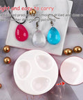 Water Drop Pendant Silicone Molds For Resin Casting Jewelry Making 2 Pack With Hole Easy Release Clear Shine Finish