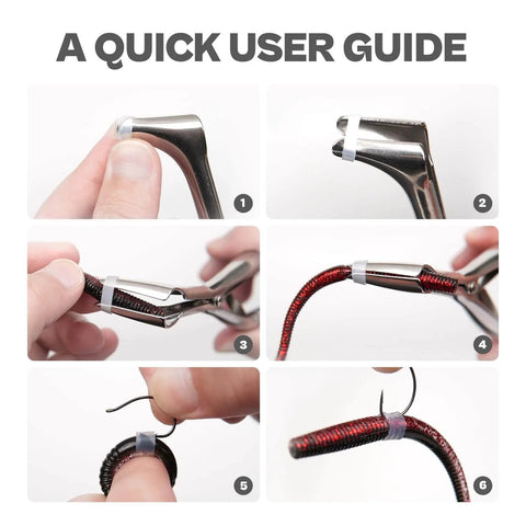 A quick user guide showing the installation of Pro Grade Heavy Duty Silicone O Tubes For Senko Worms Bait Protection Kit With Quick Install Tool
