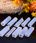 Resin Molds Silicone Pendant Mold Kit With 15 Shapes For DIY Jewelry Making And 100 Eye Screws Included on floral background