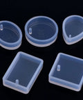 Resin Molds Silicone Pendant Mold Kit With 15 Shapes For DIY Jewelry Making And 100 Eye Screws Included round and oval molds