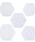 5 Piece Puzzle Resin Molds Set, Silicone Tray Molds For Epoxy Casting, Game Board Shape DIY Craft Kit For Home Decor