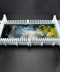 Adjustable Silicone Resin Mold Border Brackets 4 Pack for mold housing, securing floral resin art while curing in silicone mold.