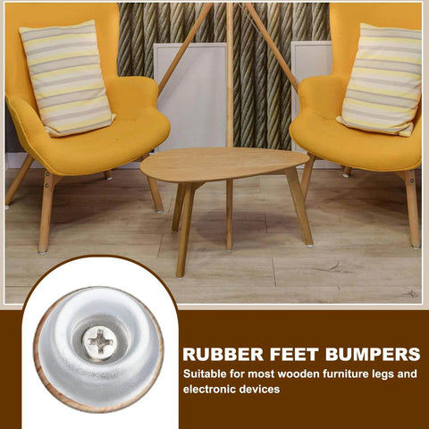 20 Pack No Slip Rubber Feet Bumpers For Cutting Boards And Furniture Round Silicone Bottom Caps With Stainless Screws