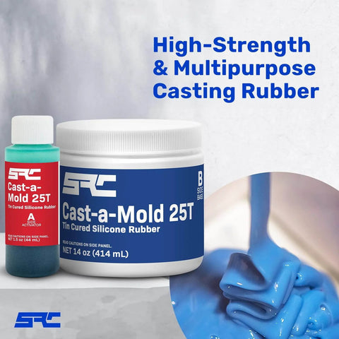 Cast A Mold 25T RTV 16 Oz 2 Part Liquid Silicone Mold Making Kit for Jewelry Casting Epoxy Resin Wax Soap Plaster Cement Concrete