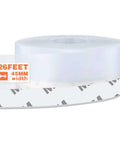 Roll of 26 Feet Silicone Seal Strip, Door Weather Stripping, Sealing Tape for Door Draft Stopper Adhesive Tape for Doors Windows and Shower Glass Gaps (Transparent, 45MM)