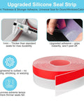 20 ft x 1 in Weather Stripping, Door Draft Stopper Silicone Gap Seal Strip showing thickness and adhesive quality