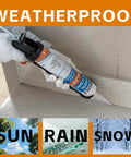 Gold Glitter Silicone Sealant Waterproof 100 Percent Silicone Caulk With Sparkling Finish used on a countertop edge