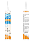 100 Percent Silicone Caulk Waterproof RTV Sealant All Purpose Caulking For RV Roofs Doors Kick Plates And Vintage Furniture 10.1 Oz Quick Dry In 30 Minutes Full Cure In 48 Hours Meets ASTM C920 Standard, front and back view of cartridge.