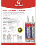 100 Percent Silicone Architectural Grade RTV Sealant For Indoor And Outdoor Use Weather Resistant Black Caulk That Sticks To Windows Doors Siding Gutters Trim And More 10.1 Oz Tube 1 Pack, two tubes visible with durability guarantee badge.