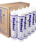 Pack of 10 Waterproof 100 Percent Silicone Caulk And Sealant For Bathrooms And Kitchens, 10 Oz Cartridge, Clear, Low Odor, Won’t Yellow