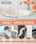 Before and after of Go-To All-Purpose Silicone Sealant Adhesive For Kitchen Bathroom Window And Door Sealing Waterproof Flexible Bond