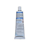 Back view of Heavy Duty Food Safe Silicone Sealant RTV 4500 Clear Two Pack 2.8 Fluid Ounce Each with instructions and warnings visible on tube.