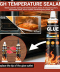 High Temperature Silicone Sealant Kit For Fast DIY Fixes And Heat Resistant Bonds Black RTV Adhesive Glue 2x50ml Tubes Waterproof
