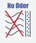 Graphic indicating "No Odor" feature of the General Purpose Silicone Caulk Sealant 10.1oz Tube, 100 Percent Silicone.