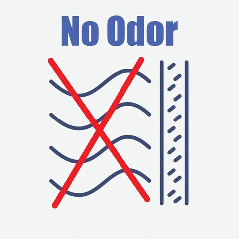Graphic indicating "No Odor" feature of the General Purpose Silicone Caulk Sealant 10.1oz Tube, 100 Percent Silicone.
