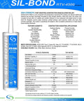 High Performance Silicone Sealant And Adhesive RTV 4500 Case Of Twenty Four 10 Oz Tubes in color options, shown on product sheet.
