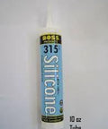 Front view of a 10 oz tube of All Weather Silicone Sealant That Sticks Like A Pro RTV 100 Percent Clear Weatherproof Adhesive, ideal for materials.
