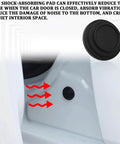 Durable silicone door shock absorbers deliver quiet, cushioned close to protect paint and panels; self-adhesive pad installed on car