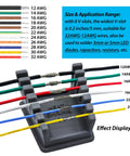 Upgraded Silicone Soldering Stand With Six Slot Wire Holder For 32AWG To 12AWG Wires And Helping Hands Soldering Station in use