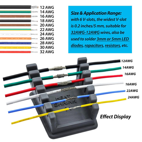 Upgraded Silicone Soldering Stand With Six Slot Wire Holder For 32AWG To 12AWG Wires And Helping Hands Soldering Station in use