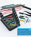 Upgraded Silicone Soldering Stand With Six Slot Wire Holder for 32AWG to 12AWG Wires and Helping Hands Soldering Station Dark Grey