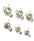 20 Piece Silicone Wrapped 304 Stainless Steel Hose Clip Set Reusable Clamps For Boats And Motorcycles With Size Marked Bands 6mm 7mm 8mm 9mm 10mm 12mm Easy To Install Durable Construction For Long Lasting Performance showing various sizes of clamps