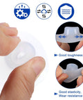 Close-up of Heavy Duty 30mm Vacuum Suction Cups With M5 Thread Silicone Rubber showing elasticity and wear resistance.