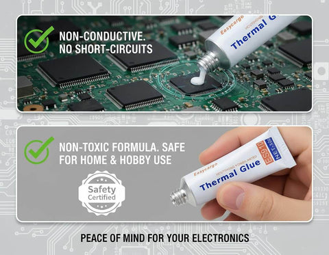 Silicone Thermal Glue For GPU VRM VRAM LED Heatsinks And IC Chips Non Conductive Adhesive With Beast Heat Transfer