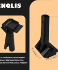 Front and side view of 2.5 Inch Silicone Extrusion Tool For RTV Tubes Industrial Tube Squeezer Maximizes 94 Percent Material Use Delivers Smooth Bead And Reduces Waste With Easy Grip Handle Black, showing dimensions.