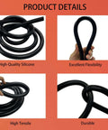 Product details image showing High Temperature Silicone Vacuum Hose Three Eighths Inch Inner Diameter 10 Feet Long Black Automotive Vacuum Tubing