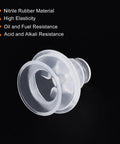 Heavy Duty Silicone Vacuum Suction Cup 2 Pack With Gasket, 4Mm ID X 18Mm OD, Clear Pneumatic Bellows Sucker Pad, side view