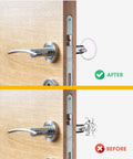 Before and after using Door Stoppers for Wall – Clean and Dry Surface Required for Strong Adhesive, showing wall protection.