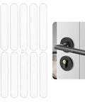Silicone Anti Collision Pads 10 Pack 63mm By 10mm Transparent Stick On Wall Protectors To Prevent Furniture Dings On Doors