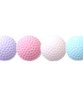 Four 5 Piece Silicone Self Adhesive Wall Protectors For Door Handles And Doorknobs Pink Cushioning Bumpers in different colors.