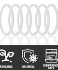 Six Pack Rubber Seals For Hydro Flask Wide Mouth Flex Caps And Flex Straw Cap O Rings Replacement, 2.2 Inch Water Bottle Gaskets