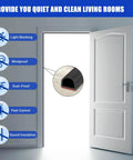 Weather Stripping Door Seal Self Adhesive Weather Strip Silicone D Shaped Door Seal Strip for Door Frame/Window Seal, 20Ft, Black in application