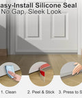 Installation steps for 20 ft x 1 in Weather Stripping, Door Draft Stopper Silicone Gap Seal Strip for doors and windows, clear.