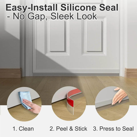 Installation steps for 20 ft x 1 in Weather Stripping, Door Draft Stopper Silicone Gap Seal Strip for doors and windows, clear.