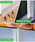 Updated Weather Stripping Door Seal on various doors and windows, showcasing silicone seal strip's effectiveness against drafts and insects.