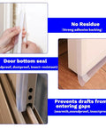Silicone Weather Stripping Seal Door Tape 16.5 Feet Strip Bottom Draft Insulation Stopper Weatherproof Soundproof installation