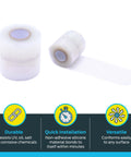 Non Adhesive Self Fusing Silicone Pipe Wrap Tape For Push To Connect Brass Plumbing Fittings Protecting Against Ground Contaminants And Ready For Buried Installations Model 25406A, silicone wrap roll displayed.