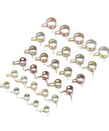 20 Piece Silicone Wrapped 304 Stainless Steel Hose Clip Set Reusable Clamps For Boats And Motorcycles With Size Marked Bands