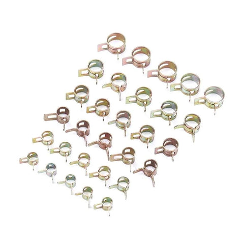 20 Piece Silicone Wrapped 304 Stainless Steel Hose Clip Set Reusable Clamps For Boats And Motorcycles With Size Marked Bands