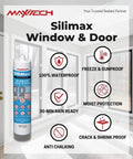 Premium 100 Percent Silicone Caulk For Windows And Doors White Weatherproof RTV Sealant For Indoor And Outdoor Use cartridge image