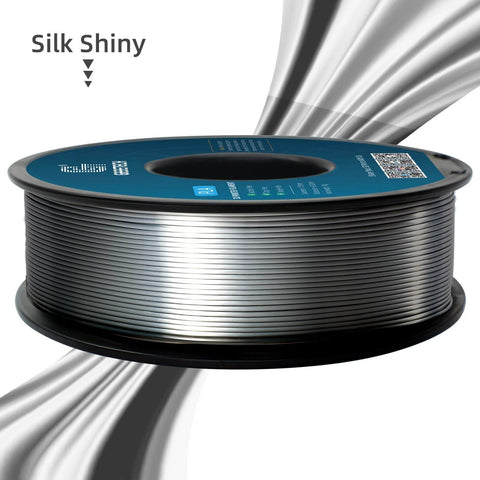Filamento PLA Silk da 1,75 mm per 3D , argento metallizzato lucido, bobina da 1 kg con Tolerance dimensionale di 0,02 mm – vista Tolerance