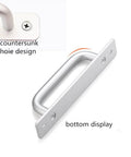 Pack Of 2 Aluminium Alloy Sliding Barn Door Handles And Cabinet Pulls, Durable Silver Drawer Knobs, countersunk hole design