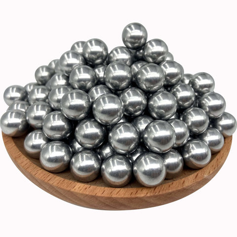 150 X 43 Cal Aluminum Balls for Self-Defense, Reusable Solid Hard .43 Caliber Ammo Fit for T4E Walther PPQ TPM1 and Glock17 Gen 5(Silver Color)