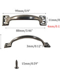 12 Pack 4 Inch Vintage Bow Cabinet Pulls In Silver For Barn Doors Dressers And Kitchen Cupboards With 48 Mounting Screws 99mm Length.